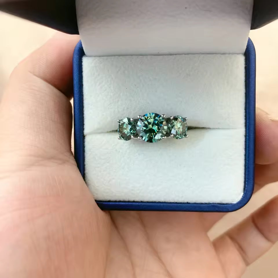 Elegant Blue Stone Ring | Adjustable Fit for Every Style