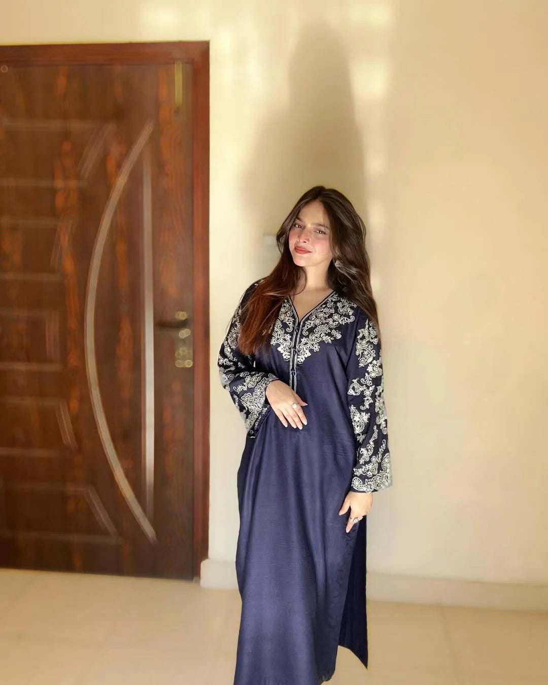 2PC Embroidered Stitched Suit