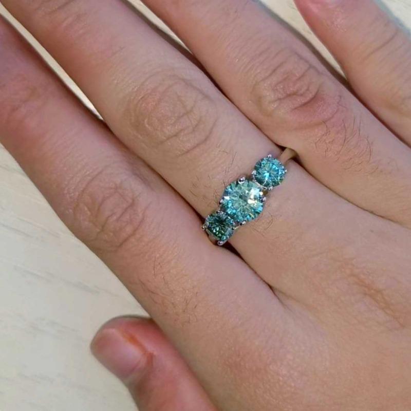 Elegant Blue Stone Ring | Adjustable Fit for Every Style